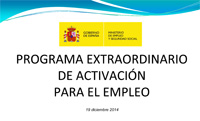 Aprobado el programa extraordinario de activación para el empleo