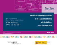 Tríptico sobre Bonificaciones y Reducciones a la Seguridad Social a trabajadores con discapacidad