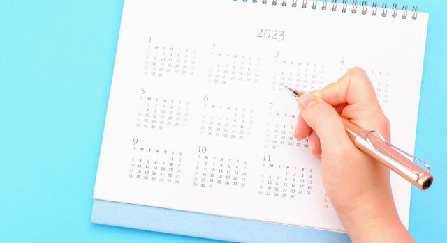 Publicado el calendario de fiestas laborales para 2023. Imagen de un calendario del 2023