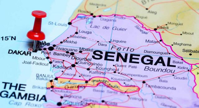 Convenio de Seguridad Social entre España y Portugal. Imagen del mapa de situación geográfica de Senegal