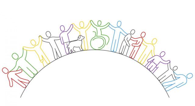 Valoración de la discapacidad por medios no presenciales. Ilustración sobre concepto de inclusión