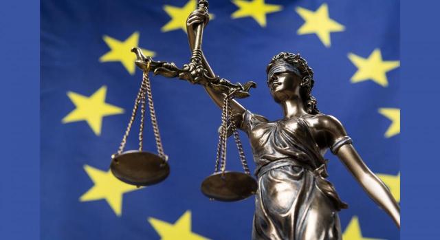Ante la disparidad de pronunciamientos judiciales Ante la disparidad de pronunciamientos judiciales. Imagen de estatua de la diosa de la Justicia con balanza y estrellas de la UE