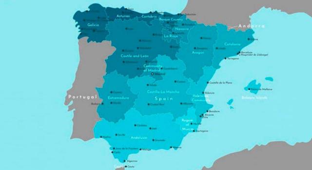 Normativa autonómica general y convocatorias de ayudas. Mapa de España