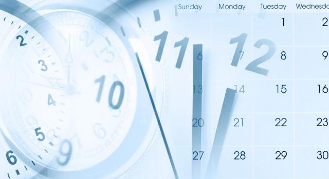 Reconocimiento del derecho a la renta activa de inserción. Imagen de relojes y calendarios