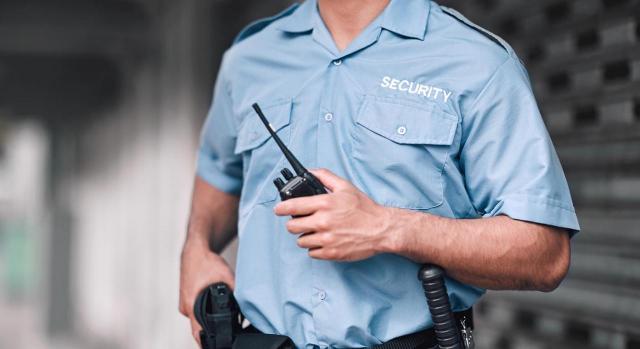 Sucesión de plantillas. Imagen de guardia de seguridad